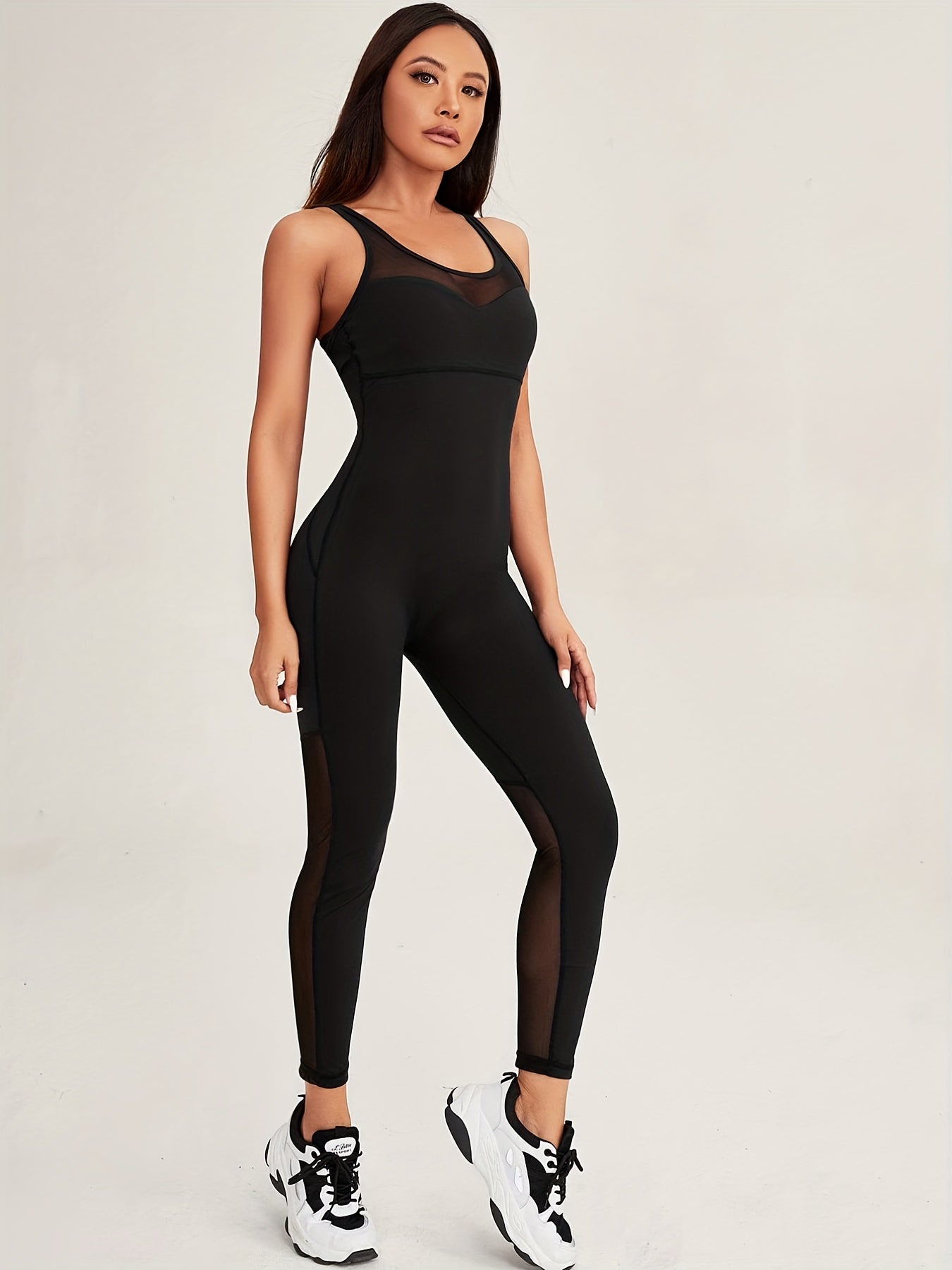Criss Cross Sports Jumpsuit Slim Fit Yoga Bodysuit