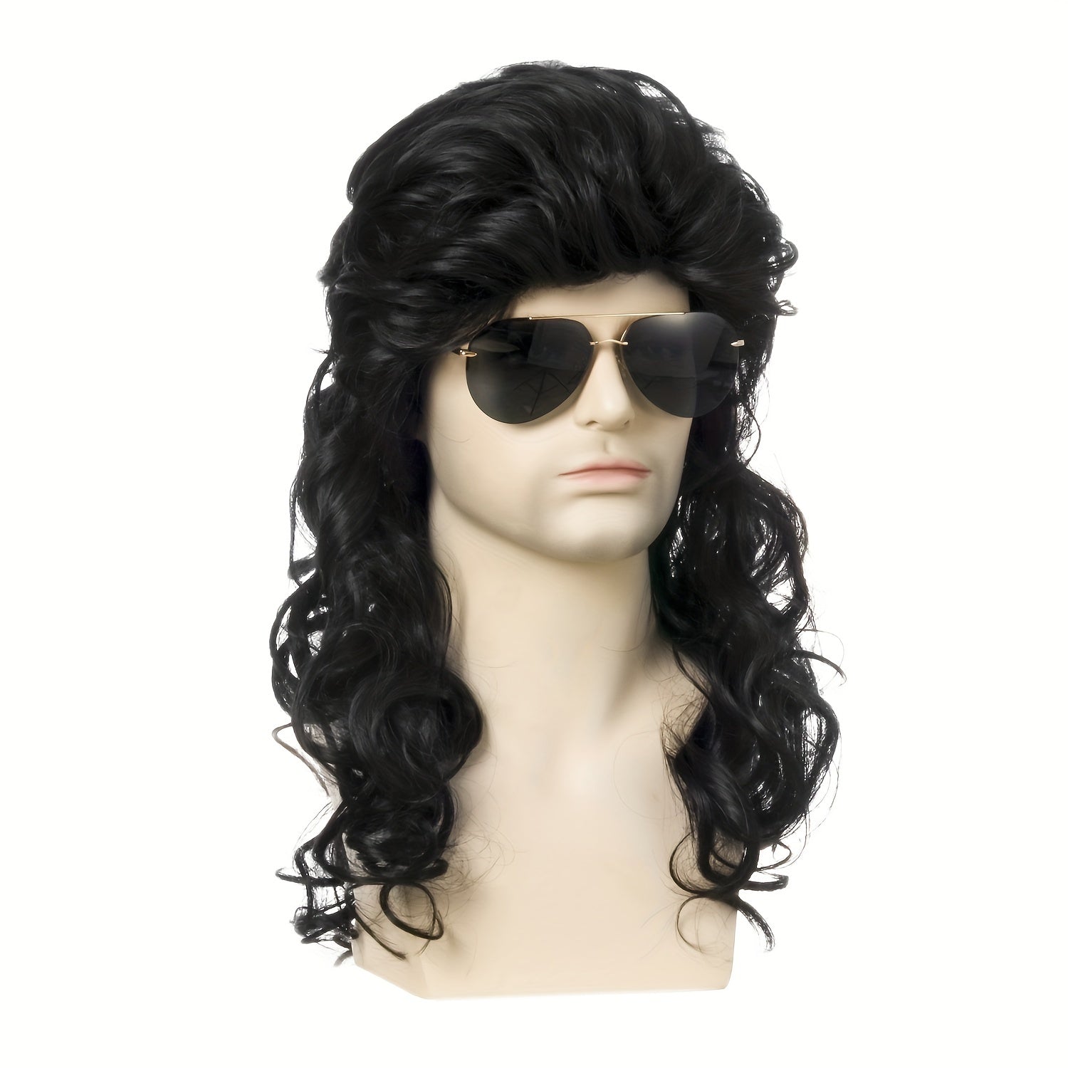 Men's Long Curly Hair Halloween Cosplay Wig