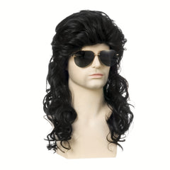 Men's Long Curly Hair Halloween Cosplay Wig