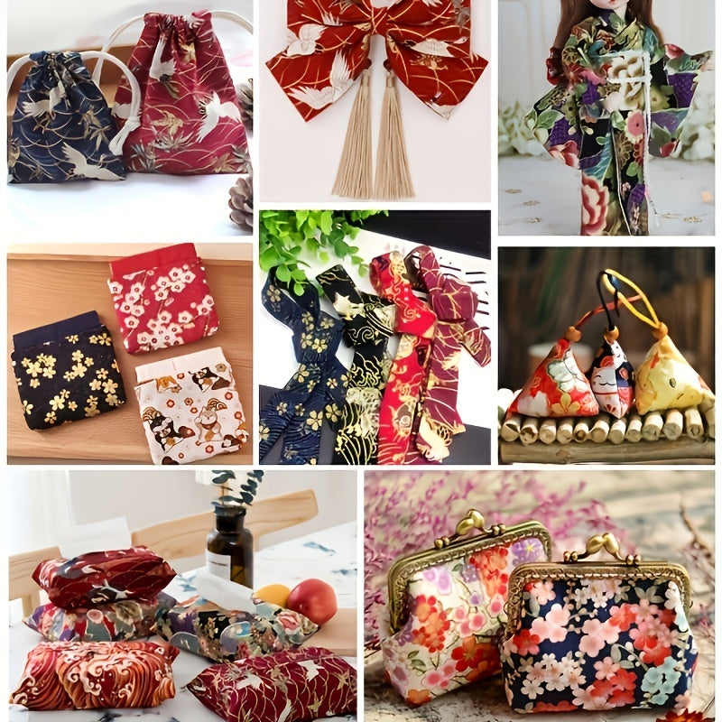 30-50pcs Japanese Quilting Fabric Bundle - DIY Sewing Cotton Quarters