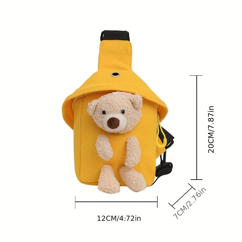 Kids Cartoon Bear Chest Bag Mini Canvas Coin Purse
