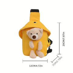 Kids Cartoon Bear Chest Bag Mini Canvas Coin Purse