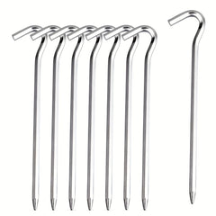 8PCS Aluminium Tent Stakes Pegs 17.78cm Hexagon Rod Nail Garden Stakes