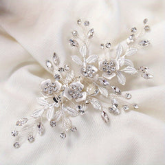 Crystal Flower Hair Clip for Women