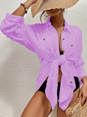 Split Pocket Beach Shirt Cover Up Women's Swimwear