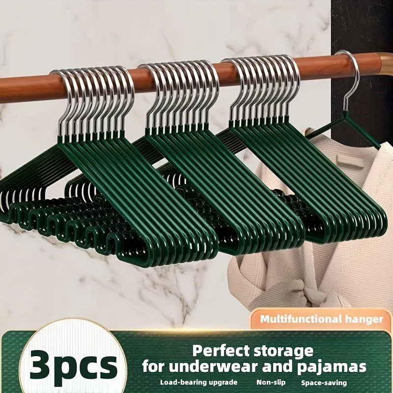 3pcs Stainless Steel Non-slip Cloth Hangers
