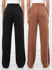 Solid Straight High Waist Running Jogger Pants Women's Activewear