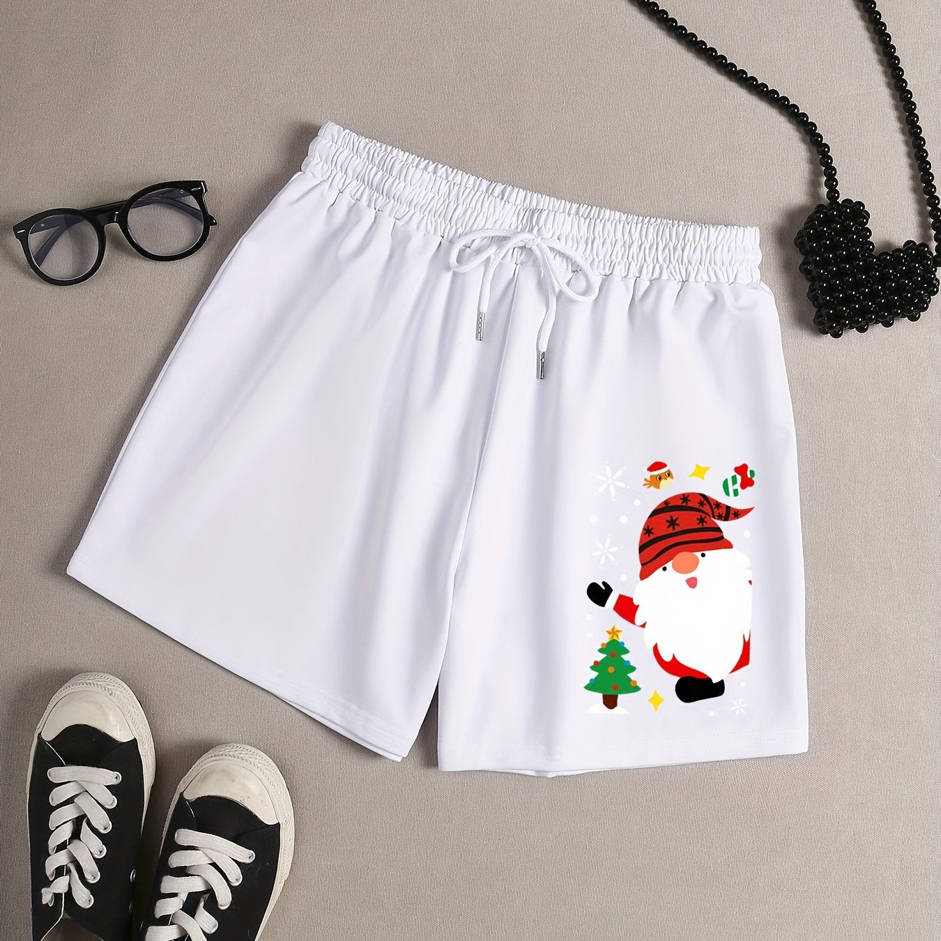 Cartoon Santa Claus Home Wear Shorts