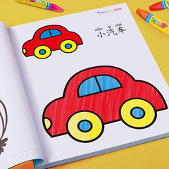3 Theme Coloring Books with Paints for Kids 3+