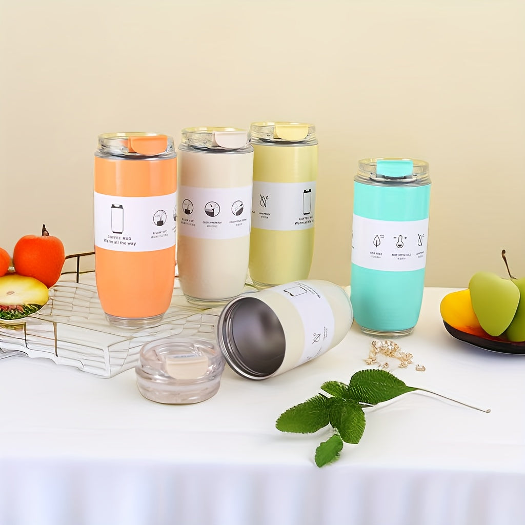 320ml Stainless Steel Coffee Cup Double Layer Insulated Water Bottle