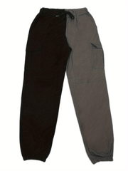 Men's Cargo Pants Stylish Block Drawstring Jogger Pants