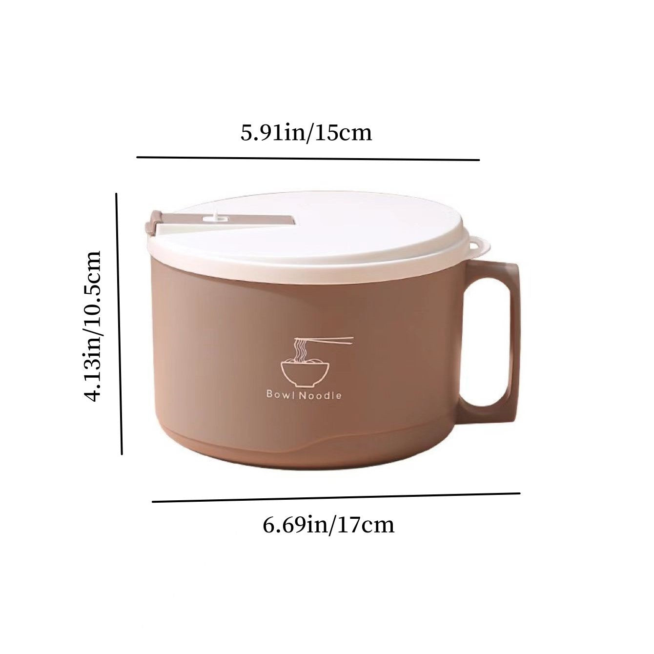 Stainless Steel Instant Noodle Bowl with Lid Tableware
