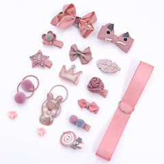 18pcs Cartoon Hair Clips for Kids