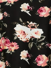 Floral Print Pleated A-line Party Dress
