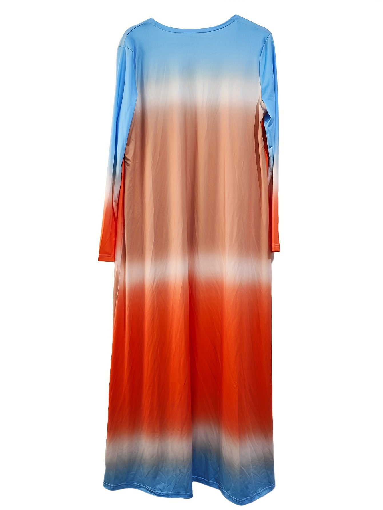 Women's Plus Ombre Print Long Sleeve Cardigan & Tube Jumpsuit Set