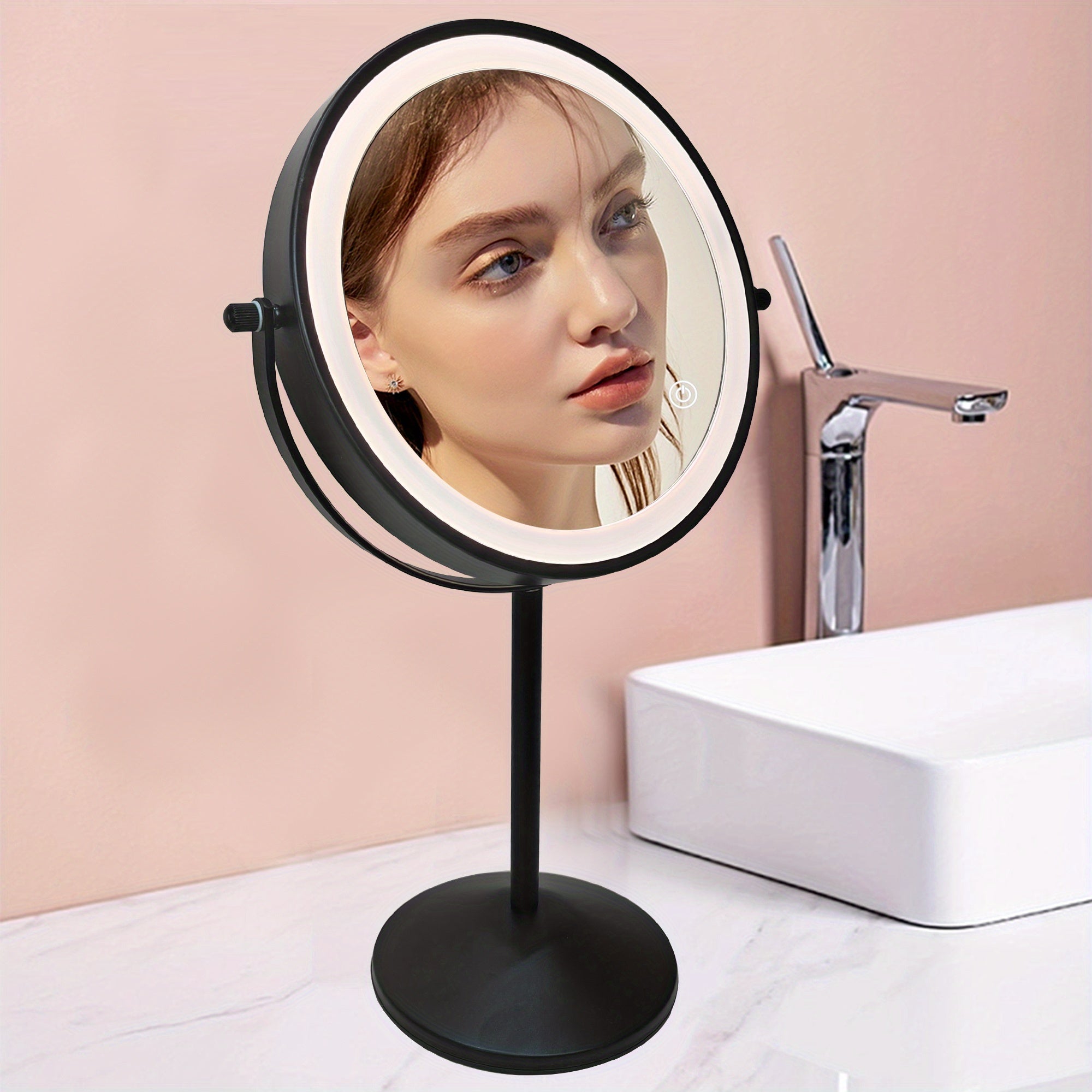 LED Vanity Mirror w/ Lights 10X Magnification Rechargeable Portable Beauty Mir