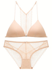 Lace Stitching Bra & Panties Set Women's Lingerie