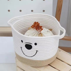 Cartoon Storage Basket for Diapers Bottles & Toys