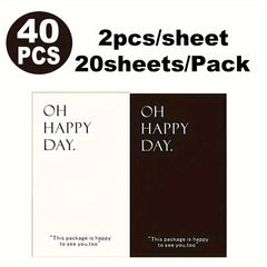 40pcs Large Self-Adhesive Gift Packaging Labels in Two Styles