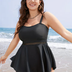 Vacay Tankini Set Women's Plus Mesh Cami Top