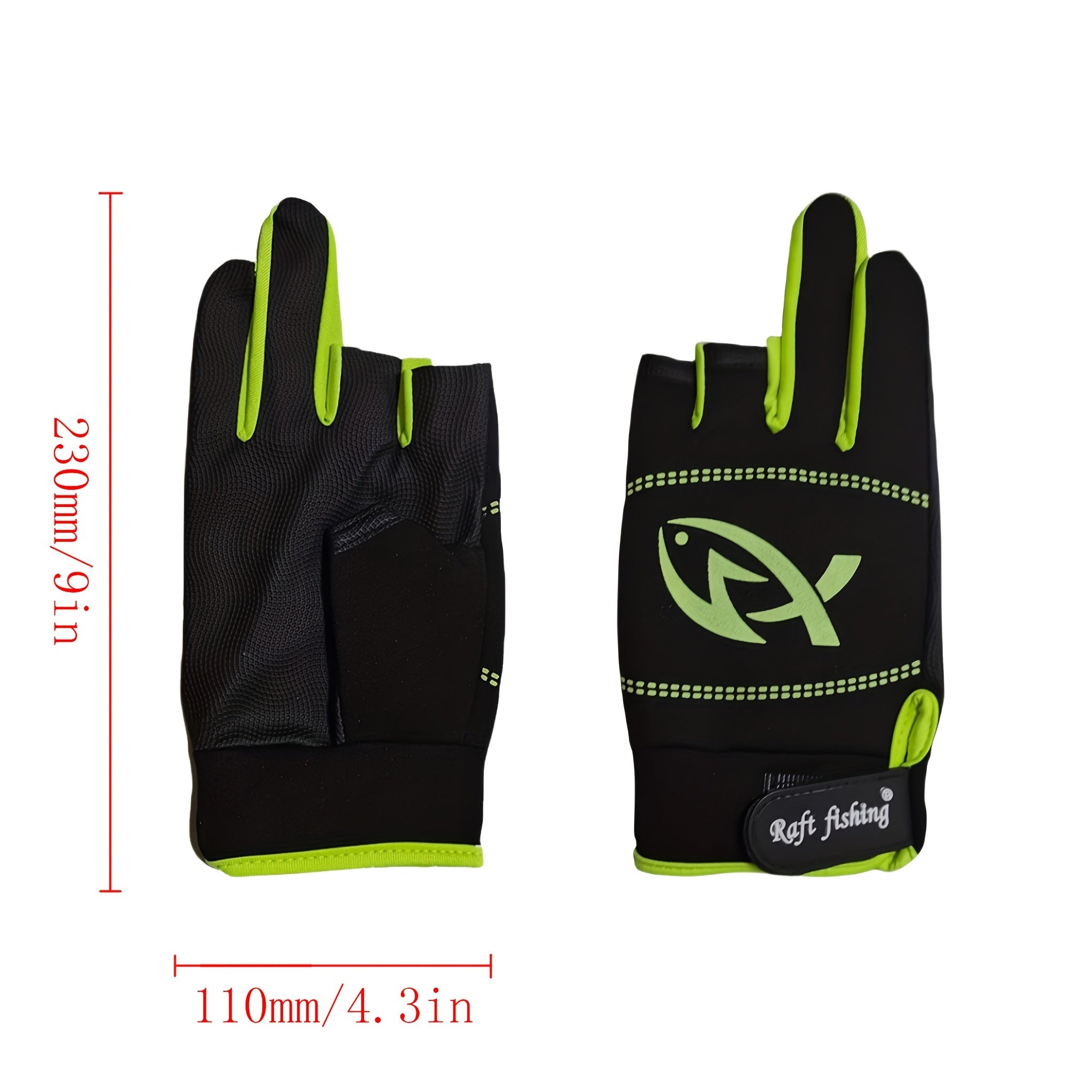 3 Fingerless Fishing Gloves Touch Screen Outdoor Cycling Driving Fishing