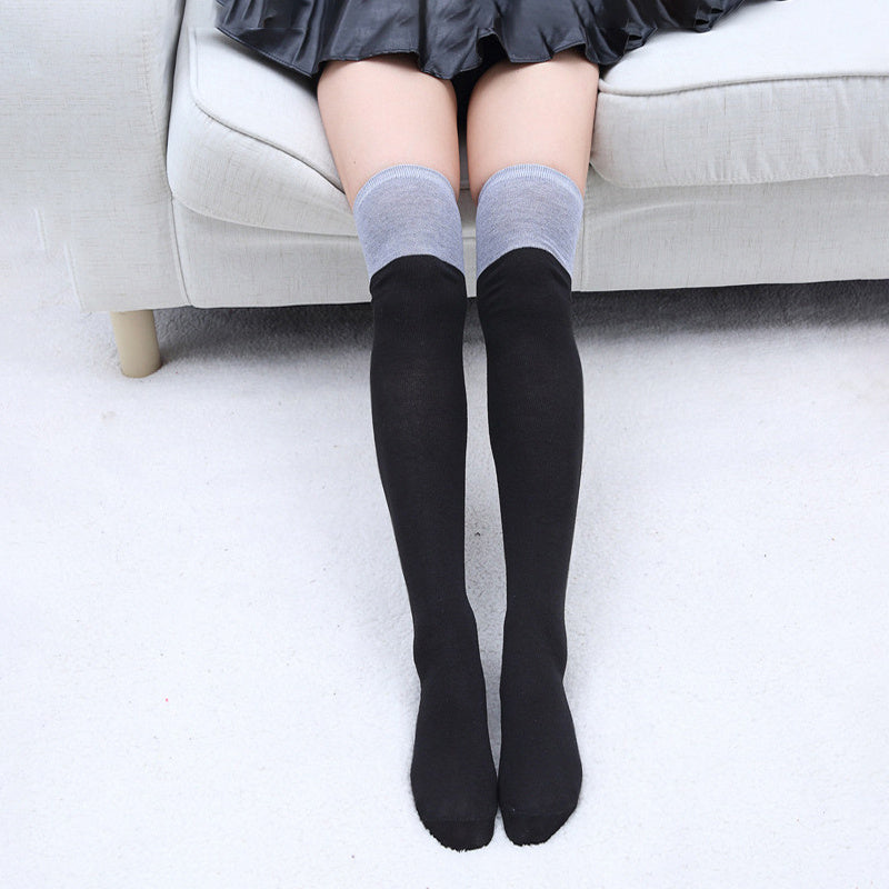 Colorblock Knee High Socks Women's Stocking