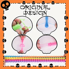 Halloween Stretchy Strings Toys with Skull Pumpkin Spider Bats