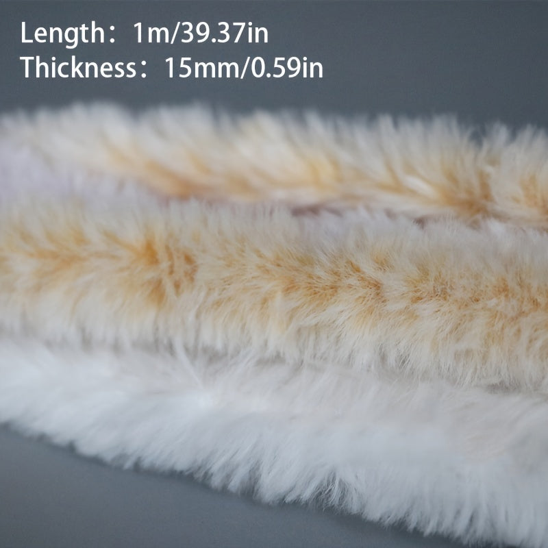 1pc Plush Twisting Stick Thick Diy Doll Accessories Leather Grass Wool