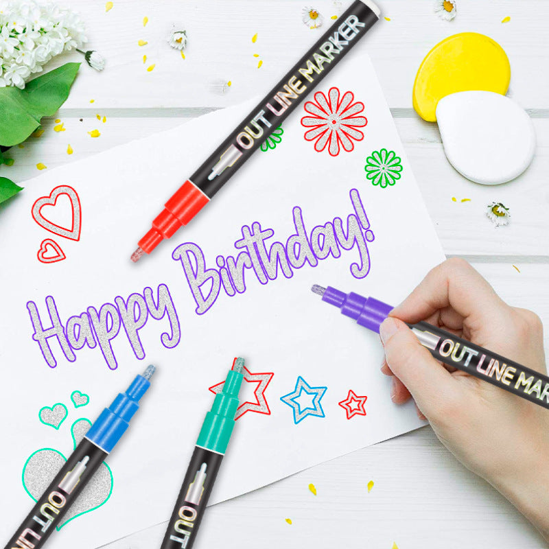 Easter Colors Outline Markers - Set of 8, 12, 20