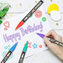 Easter Colors Outline Markers - Set of 8, 12, 20