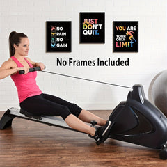 Gym Wall Art Set of 6: Inspirational Workout Room Poster