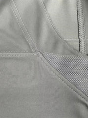 Men's Grey Football Jersey Embroidered V-Neck Shirt
