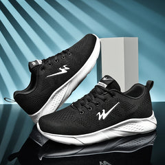Men's Breathable Woven Sneakers Non Slip Soft Sole Shoe