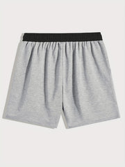 Solid Men's Shorts Summer Drawstring Casual Outdoor Sports Loose Shorts