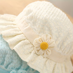 Small Flower Sun Hat for Baby Girls - Sun Protection Princess Hat