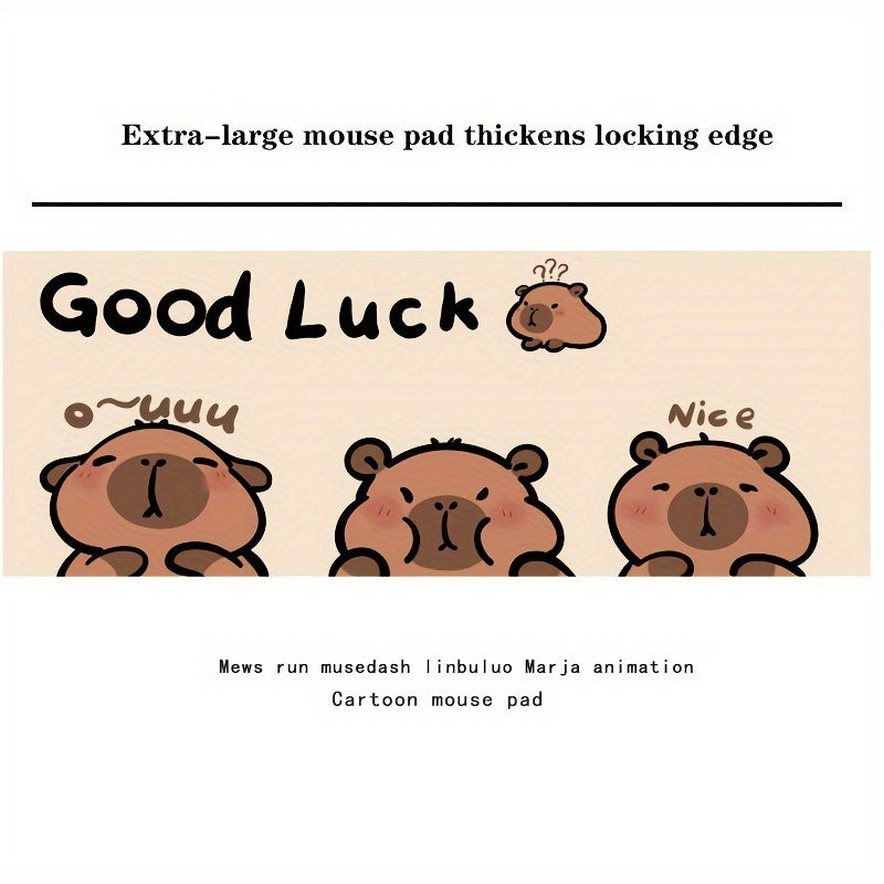 80x30cm Capybara Mouse Pad - Oversized Desk Pad