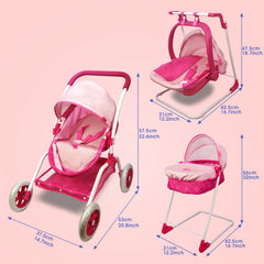 Anivia Doll Bed Furniture 2 Function Toy Doll Bed and Doll Swings