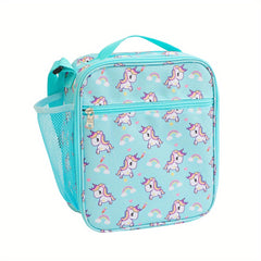 Cartoon Insulated Lunch Bag for Students & Outdoors
