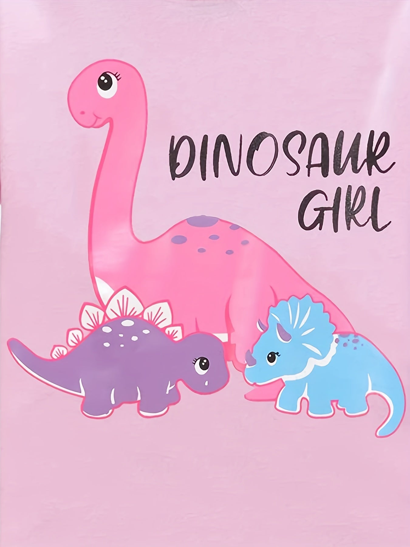 Toddler Girls Dino Pajama Set - T Shirt Top & Polka Dot Shorts