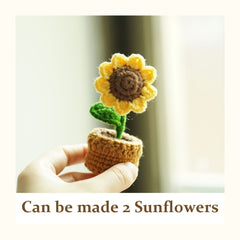 Crochet Kit For Beginners Sunflower Potted Plants Set