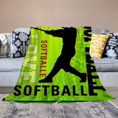 Baseball Pattern Soft Flannel Blanket Lightweight Cozy Comfortable Throw Blanket