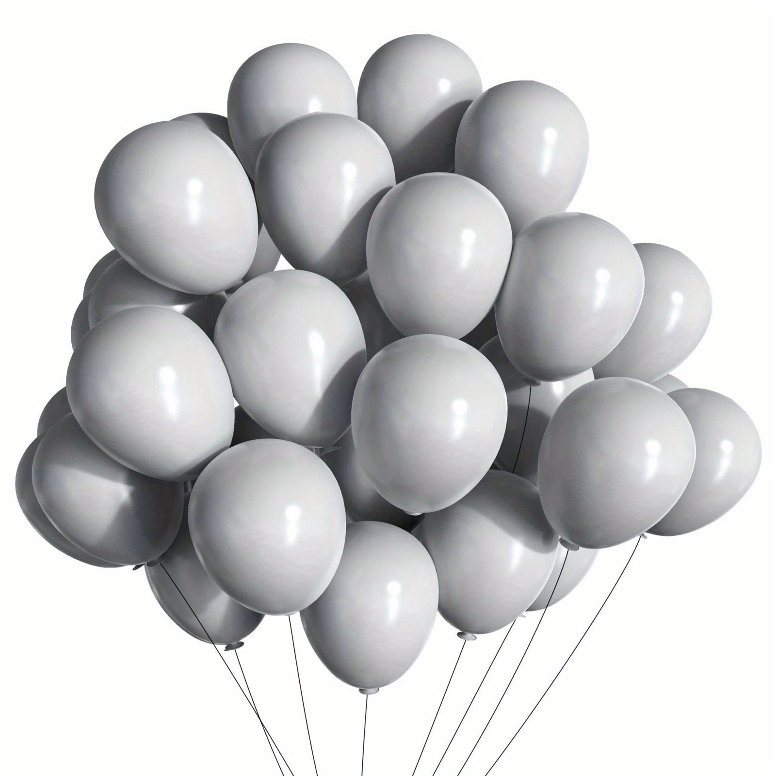 60pcs Gray Party Latex Balloons 5inch Kit for Gray Theme Events