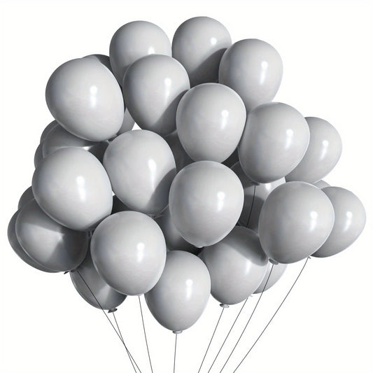 60pcs Gray Party Latex Balloons 5inch Kit for Gray Theme Events