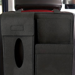 Felt Car Seat Back Hanging Bag Storage Organizer with Tissue Box