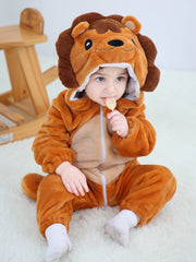 Baby Cow Pyjamas Rompers Soft Warm Winter Jumpsuit For Kids