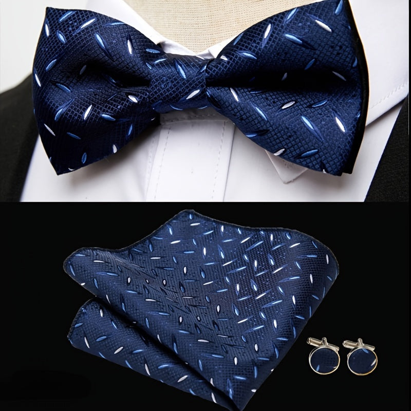 Men's Creative Bow Tie Set For Wedding Party