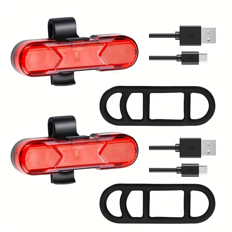 USB Rechargeable Bike Rear Light LED Tail Light for Cycling Safety