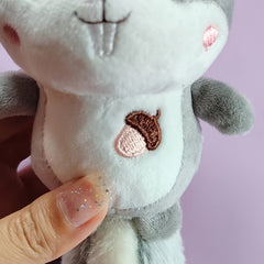 Squirrel Plush Doll Keychain Small Pendant Couple Backpack Bag Pendant