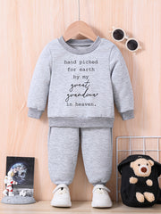 Baby Casual Outfit Long Sleeve Sweatshirt Trousers Set