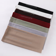 Rhinestone Chiffon Hijab Solid Long Scarf Casual Shawl Head Wrap Bandana